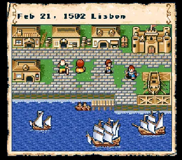 Uncharted Waters (USA) screen shot game playing